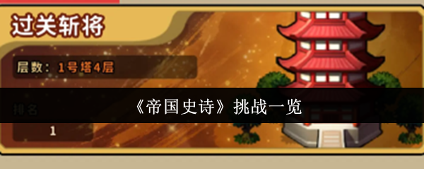 帝国挑战100到101需要几个-挑战一览